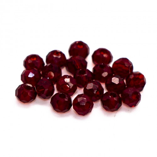 Бусины рондели 2мм, бордо прозрачный